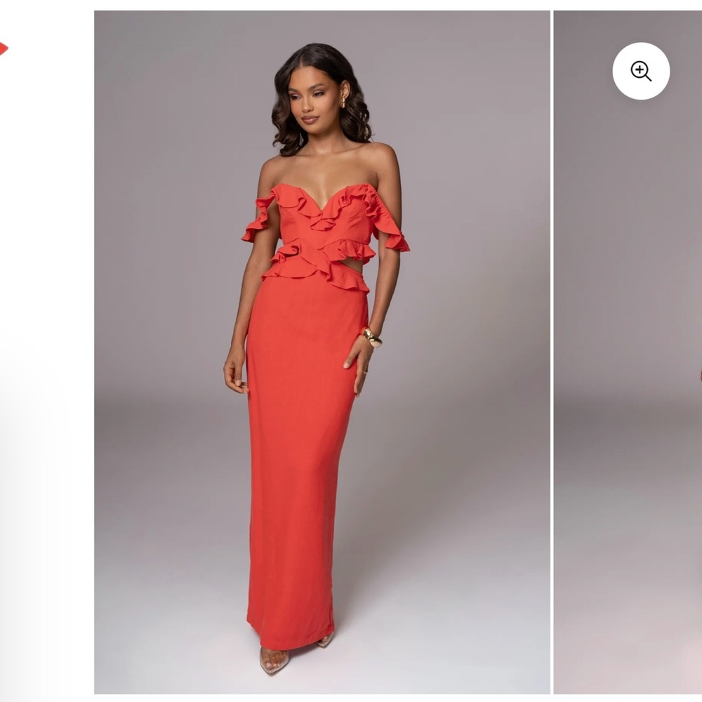 Elegant Red Off-Shoulder Dress
